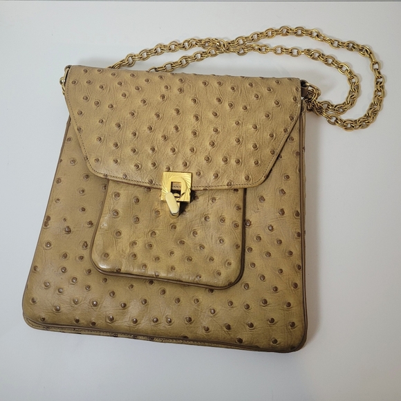 Vintage Viki Ostrich Leather Shoulder Bag - Picture 5 of 8